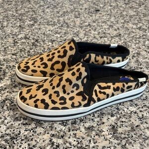 NWOT Keds x Kate Spade Leopard Print Slip-On Mule Sneakers